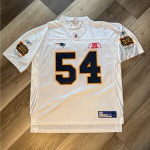 Vintage NFL Reebok Tedy Bruschi #54 Super Bowl XXXVIII 2004 Houston, Texas